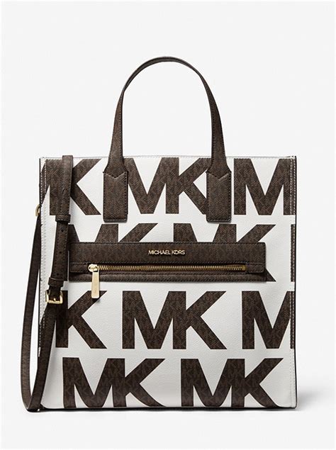 michael kors kenly large tote|Michael Kors graphic logo purse.